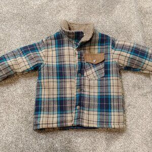 Plaid Sherpa-Lined Toddler Jacket - Size 2T by Nannette Kids